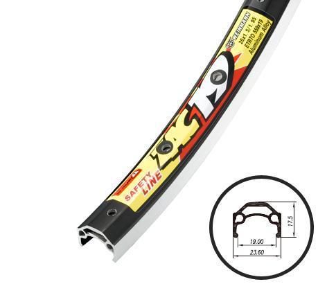 LLANTA 26 32 H. PARA F/VB D/P WEINMANN ZAC 19 EN COLOR NEGRO